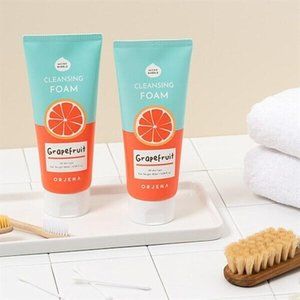 Lot 2x Korean Orjena Grapefruit Cleansing Foam 6.09oz 180ml K-Beauty All Skin